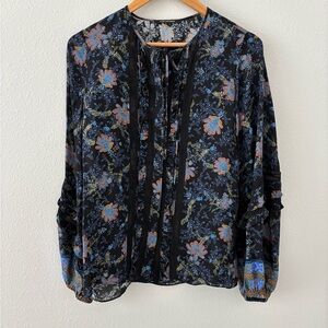 Kobi Halperin Brynn floral Black Blouse
